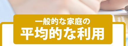 一般的な家庭の平均的な利用