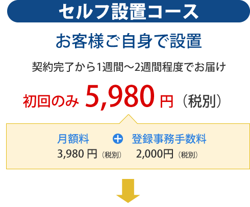 セルフ設置コース